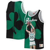Larry Bird Boston Celtics Sublimated Player Tank Top Kelly Green/Black - NBA