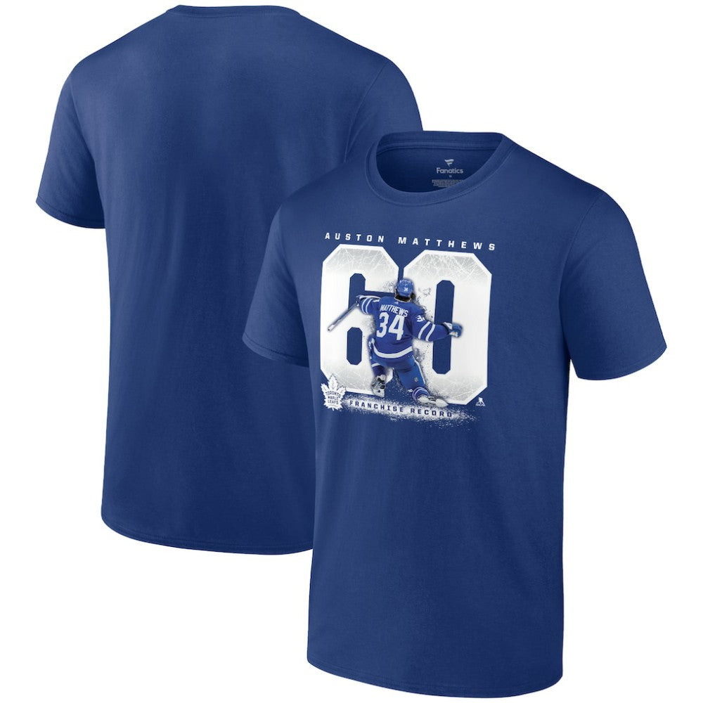 Auston Matthews Toronto Maple Leafs Fanatics Big & Tall Goal Record T-Shirt - Blue - NHL