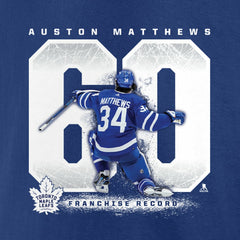 Auston Matthews Toronto Maple Leafs Fanatics Big & Tall Goal Record T-Shirt - Blue - NHL