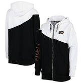 Philadelphia Flyers DKNY Sport Women's Gina Full-Zip Hoodie - Black/White - NHL