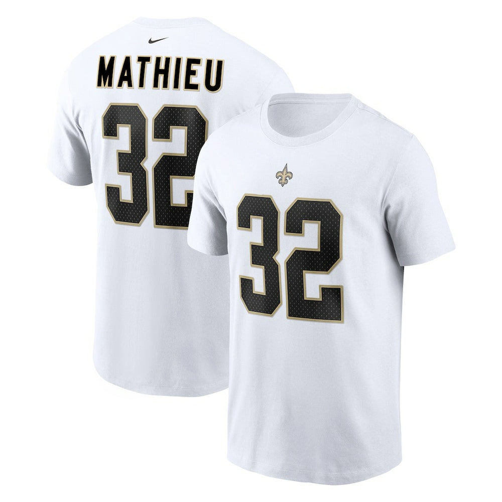 Tyrann Mathieu New Orleans Saints Player Name & Number T-Shirt White | Nike for Sale
