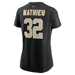 Tyrann Mathieu New Orleans Saints Women's Player Name & Number T-Shirt Black | Nike for Sale