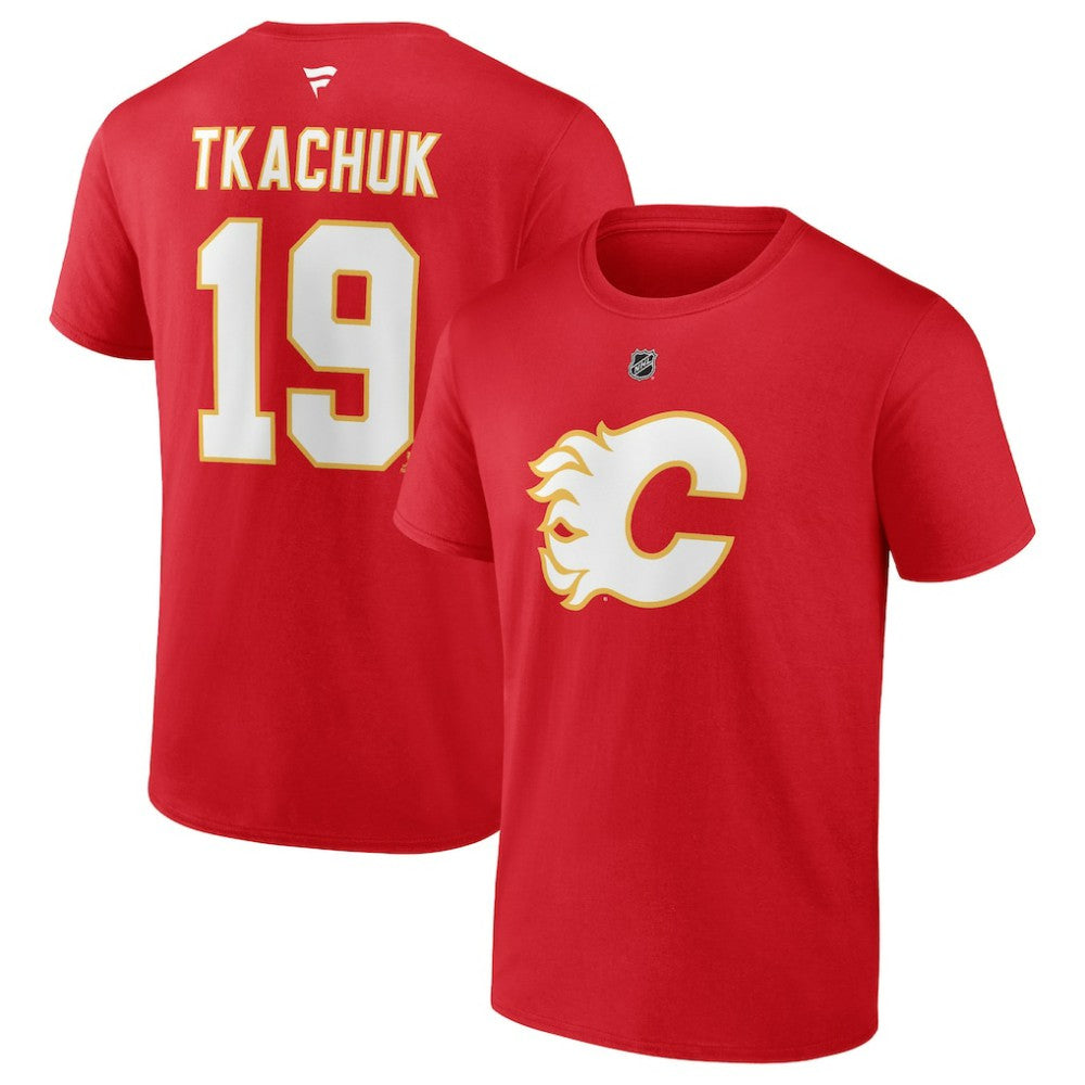 Matthew Tkachuk Calgary Flames Fanatics Authentic Stack Name & Number T-Shirt - Red - NHL