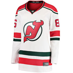 Jack Hughes New Jersey Devils Fanatics Women's Alternate Breakaway Jersey - White - NHL