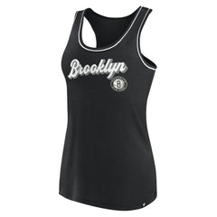 Brooklyn Nets Women's Wordmark Logo Racerback Tank Top Black - NBA