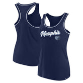 Memphis Grizzlies Women's Wordmark Logo Racerback Tank Top Navy - NBA
