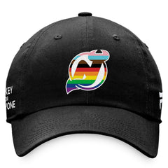 New Jersey Devils Fanatics Team Logo Pride Adjustable Hat - Black - NHL