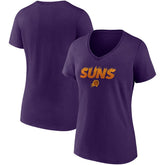 Phoenix Suns Women's Hometown Collection On Fire V-Neck T-Shirt Purple - NBA