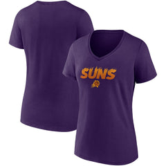 Phoenix Suns Women's Hometown Collection On Fire V-Neck T-Shirt Purple - NBA