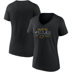 Memphis Grizzlies Women's Hometown Collection Grit Grind V-Neck T-Shirt Black - NBA