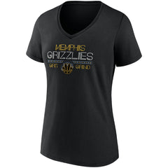 Memphis Grizzlies Women's Hometown Collection Grit Grind V-Neck T-Shirt Black - NBA