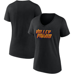 Phoenix Suns Women's Hometown Collection Valley Proud V-Neck T-Shirt Black - NBA