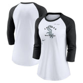 Chicago White Sox Nike Women's Next Up Tri-Blend Raglan 3/4-Sleeve T-Shirt - MLB