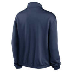 Houston Astros Nike Women's Rewind Splice Half-Zip Semi-Cropped Bubble Hem Sweatshirt - MLB