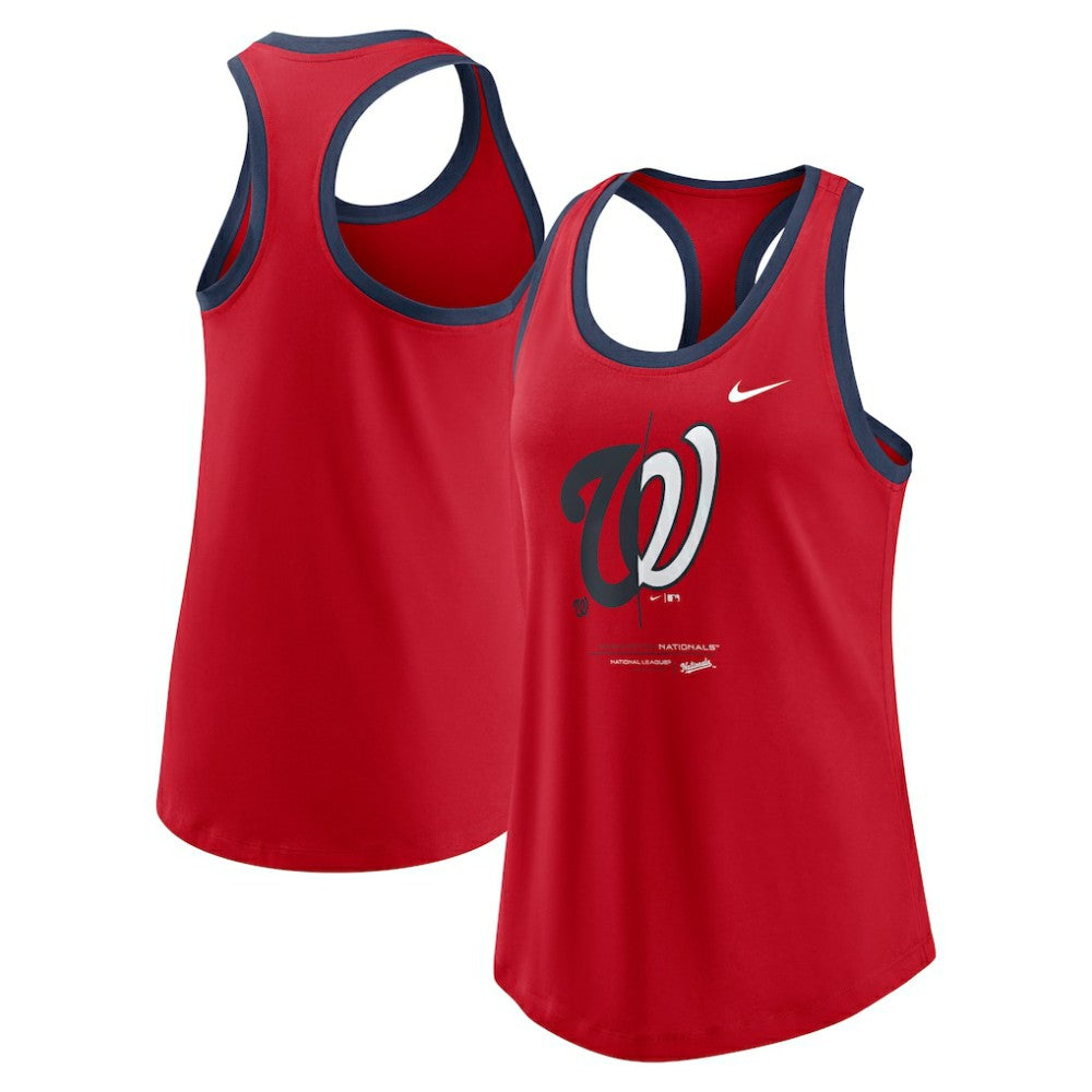 Washington Nationals Nike Women's Tech Tri-Blend Tank Top - MLB