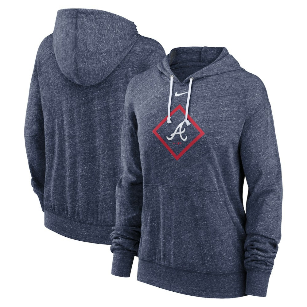 Atlanta Braves Nike Women's Diamond Icon Gym Vintage Lightweight Hooded Top - MLB