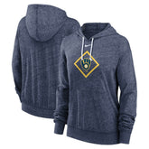 Milwaukee Brewers Nike Women's Diamond Icon Gym Vintage Lightweight Hooded Top - MLB