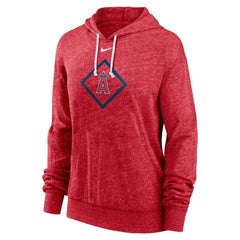 Los Angeles Angels Nike Women's Diamond Icon Gym Vintage Lightweight Hooded Top - MLB