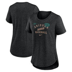 Arizona Diamondbacks Nike Women's Rewind Arch Mix Tri-Blend T-Shirt - MLB
