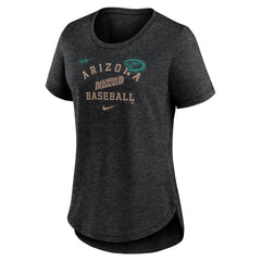 Arizona Diamondbacks Nike Women's Rewind Arch Mix Tri-Blend T-Shirt - MLB