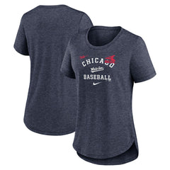 Chicago White Sox Nike Women's Rewind Arch Mix Tri-Blend T-Shirt - MLB