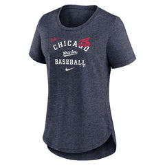 Chicago White Sox Nike Women's Rewind Arch Mix Tri-Blend T-Shirt - MLB