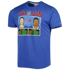 Josh Allen & Stefon Diggs Buffalo Bills Homage Unisex NFL Jam Tri-Blend T-Shirt Heather Royal | NFL