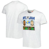 Aaron Donald & Cooper Kupp Los Angeles Rams Homage Unisex NFL Jam Tri-Blend T-Shirt Ash | NFL