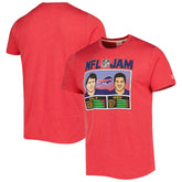 Andre Reed & Jim Kelly Buffalo Bills Homage Unisex NFL Jam Retired Tri-Blend T-Shirt Heather Red | NFL