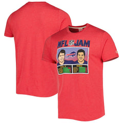 Andre Reed & Jim Kelly Buffalo Bills Homage Unisex NFL Jam Retired Tri-Blend T-Shirt Heather Red | NFL