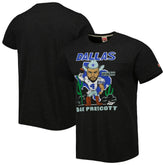 Dak Prescott Dallas Cowboys Homage Unisex Caricature Player Tri-Blend T-Shirt Heather Black | NFL