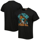 Tyreek Hill Miami Dolphins Homage Unisex Caricature Player Tri-Blend T-Shirt Heather Black | NFL