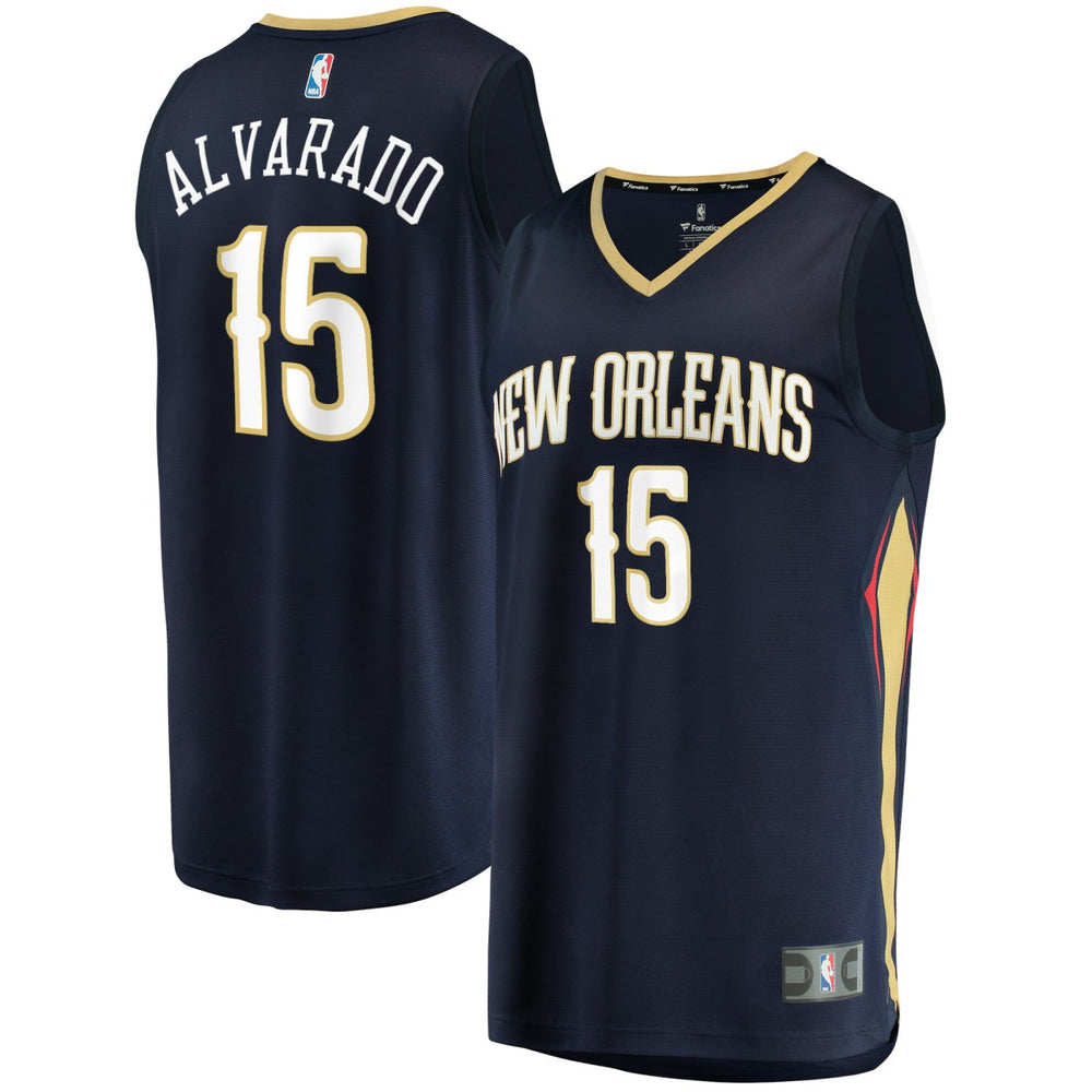 Jose Alvarado New Orleans Pelicans Fast Break Replica Jersey Icon Edition Navy - NBA