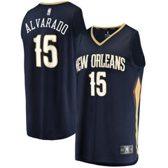Jose Alvarado New Orleans Pelicans Fast Break Replica Jersey Icon Edition Navy - NBA
