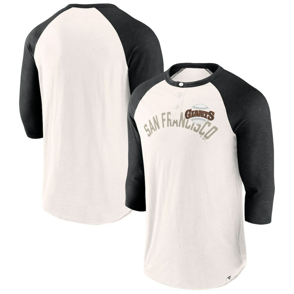San Francisco Giants Fanatics Backdoor Slider Raglan 3/4-Sleeve T-Shirt - MLB