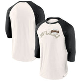 San Francisco Giants Fanatics Backdoor Slider Raglan 3/4-Sleeve T-Shirt - MLB