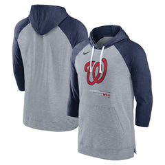 Washington Nationals Nike Baseball Raglan 3/4-Sleeve Pullover Hoodie - MLB