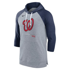 Washington Nationals Nike Baseball Raglan 3/4-Sleeve Pullover Hoodie - MLB
