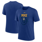 Milwaukee Brewers Nike Rewind Retro Tri-Blend T-Shirt - MLB