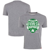 Boston Celtics Sportiqe 2022 NBA Finals Crest Comfy T-Shirt Gray - NBA