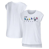 Dallas Cowboys WEAR by Erin Andrews Women's Greetings From Muscle T-Shirt White | NFL