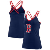 Boston Red Sox Fanatics Women's Barrel It Up Cross Back V-Neck Tank Top - MLB
