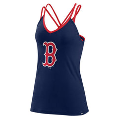 Boston Red Sox Fanatics Women's Barrel It Up Cross Back V-Neck Tank Top - MLB
