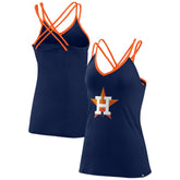 Houston Astros Fanatics Women's Barrel It Up Cross Back V-Neck Tank Top - MLB