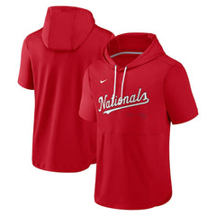 Washington Nationals Nike Springer Short Sleeve Team Pullover Hoodie - MLB