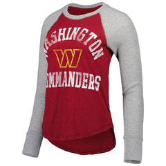 Washington Commanders Touch Women's Waffle Raglan Lightweight Long Sleeve T-Shirt Burgundy | NFL