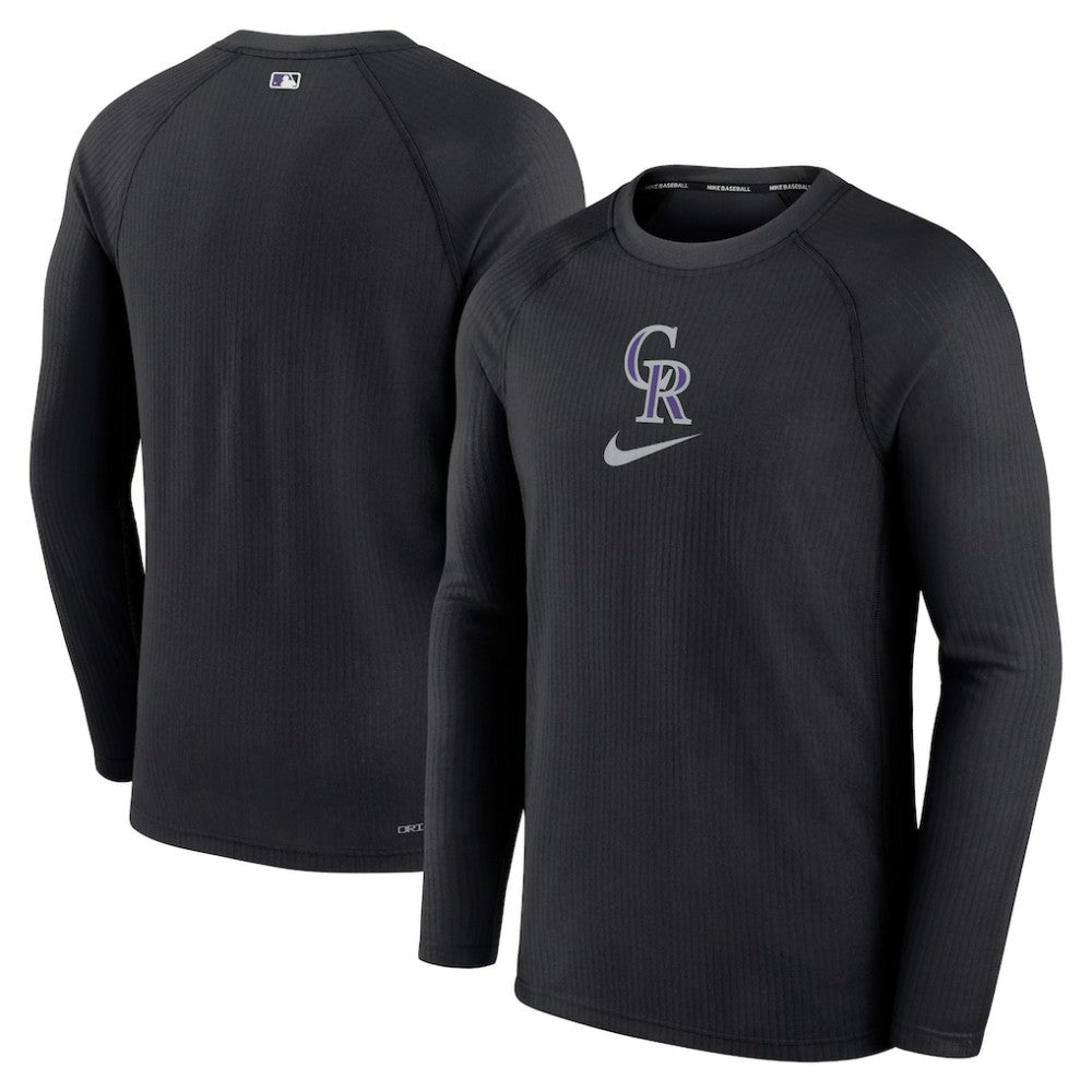 Colorado Rockies Nike Authentic Collection Game Raglan Performance Long Sleeve T-Shirt - MLB