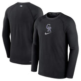 Colorado Rockies Nike Authentic Collection Game Raglan Performance Long Sleeve T-Shirt - MLB