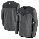 Miami Marlins Nike Authentic Collection Game Time Performance Half-Zip Top - MLB