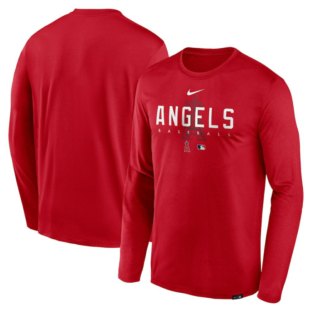 Los Angeles Angels Nike Authentic Collection Team Logo Legend Performance Long Sleeve T-Shirt - MLB